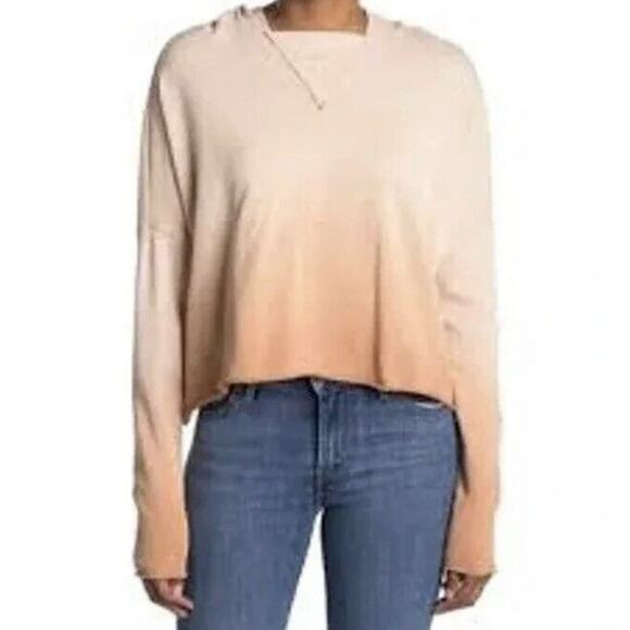 New Abound Ombre Hoodie Rust Hi-Low Hem Pullover Long Sleeve Sz M - Picture 1 of 5